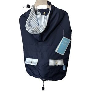 Draper James Hooded Pocket Rain Jacket for Dogs (Blue) - XSmall - New w/ Tags